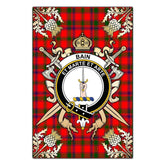 Clan Bain Tartan Crest Black Garden Flag  - Gold Thistle  AO97 Clan Bain Tartan Today